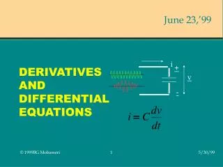 DERIVATIVES AND DIFFERENTIAL EQUATIONS