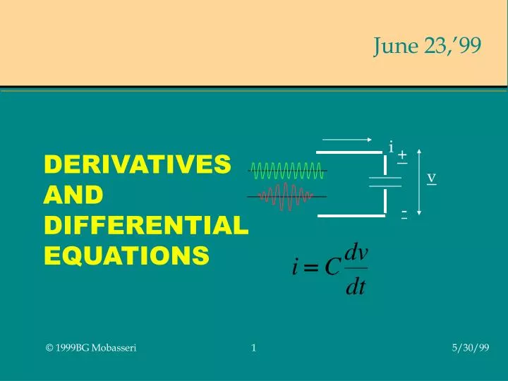 derivatives and differential equations