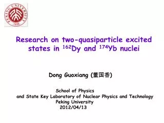 Research on t wo-quasiparticle excited states in 162 Dy and 174 Yb nuclei