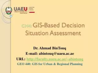 CH4: GIS-Based Decision Situation Assessment