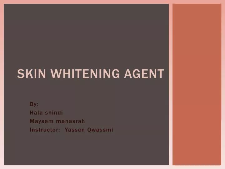 skin whitening agent
