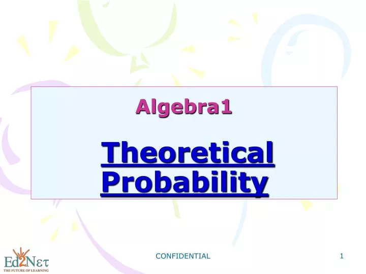 algebra1 theoretical probability