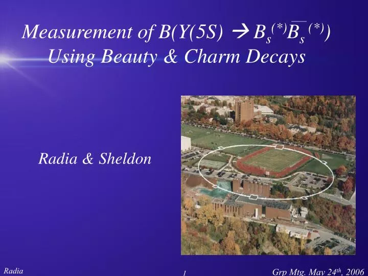 measurement of b y 5s b s b s using beauty charm decays