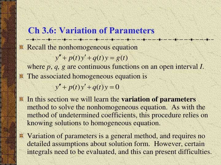 ch 3 6 variation of parameters