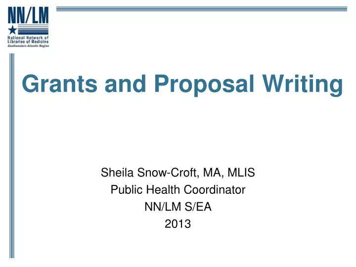grants and proposal writing