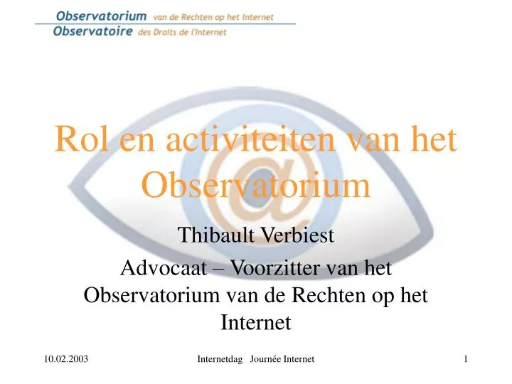 rol en activiteiten van het observatorium