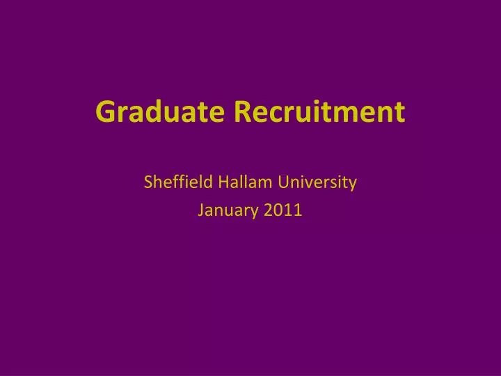 graduate recruitment