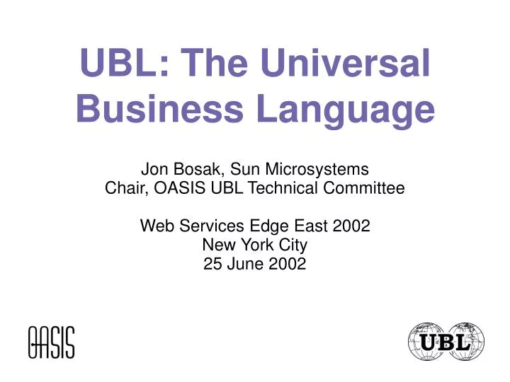 ubl the universal business language