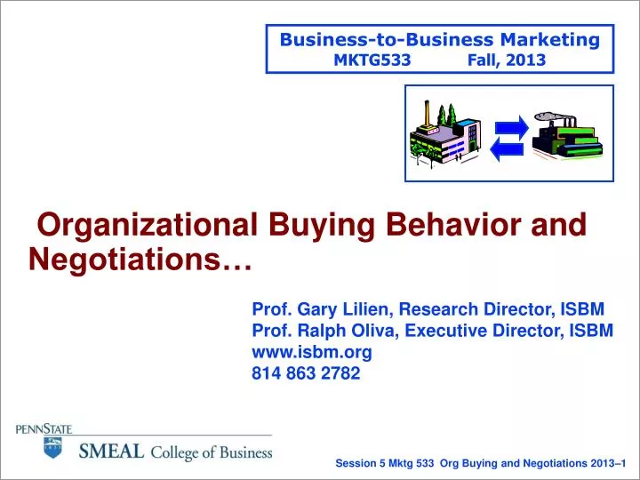 organizational buying behavior and negotiations