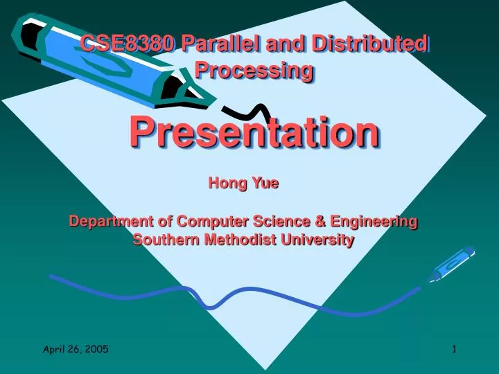 cse8380 parallel and distributed processing presentation