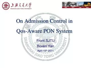 On Admission Control in Qos-Aware PON System