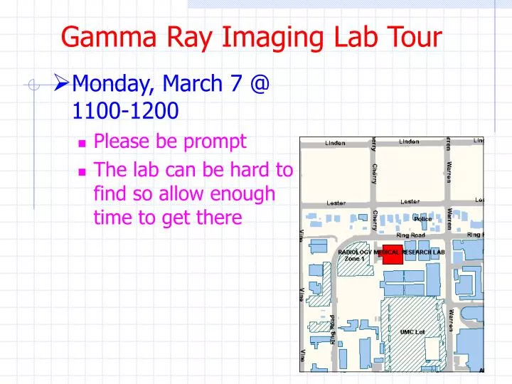 gamma ray imaging lab tour