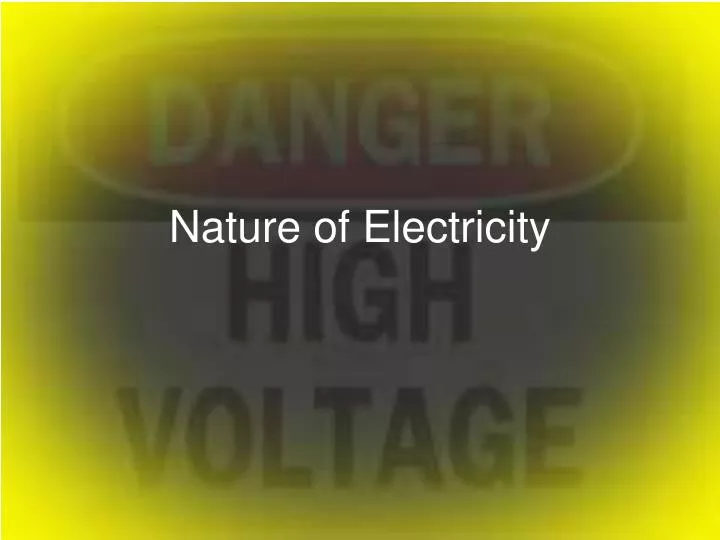 nature of electricity