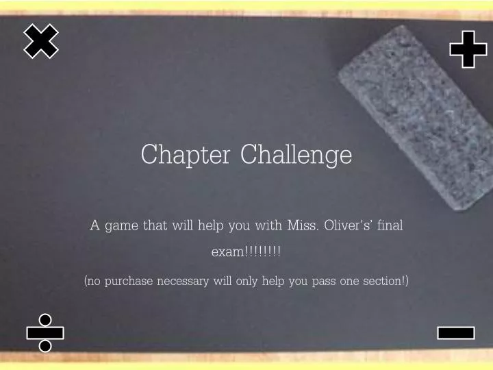 chapter challenge