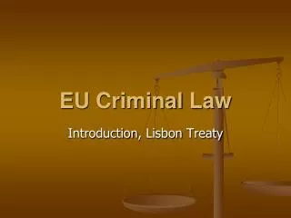 EU Criminal Law