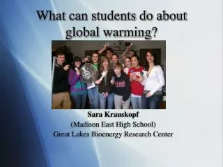 What can students do about global warming?