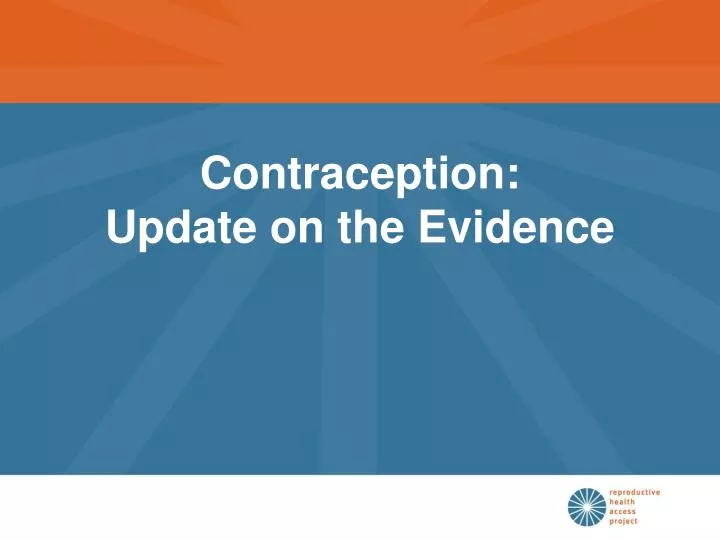 contraception update on the evidence