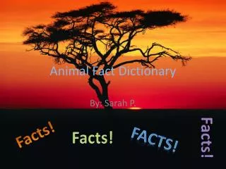 Animal Fact Dictionary