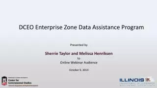 DCEO Enterprise Zone Data Assistance Program