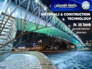 MATERIALS &amp; CONSTRUCTION TECHNOLOGY