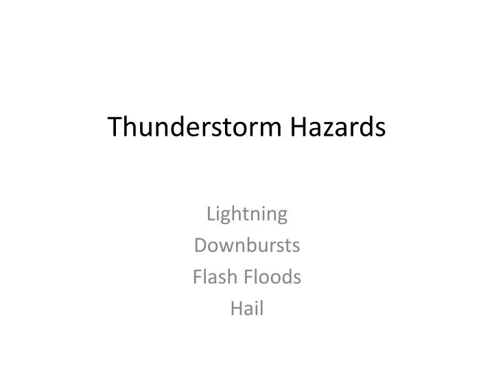 thunderstorm hazards