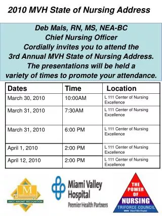 2010 MVH State of Nursing Address