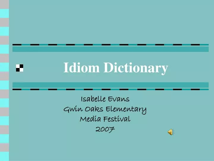 idiom dictionary