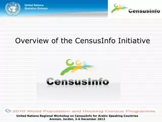Overview of the CensusInfo Initiative