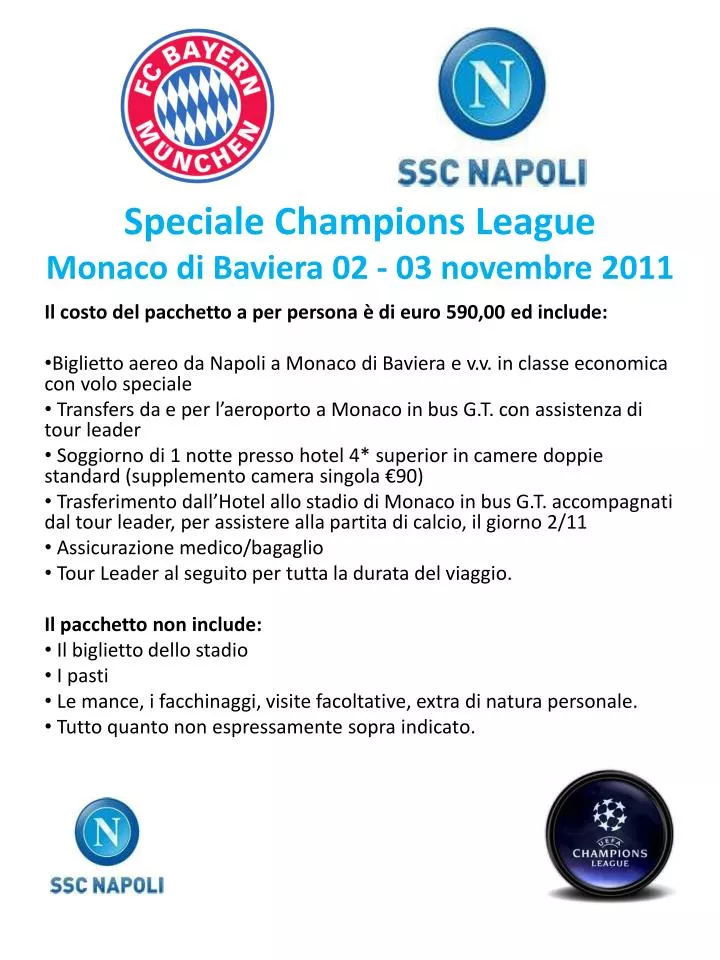speciale champions league monaco di baviera 02 03 novembre 2011