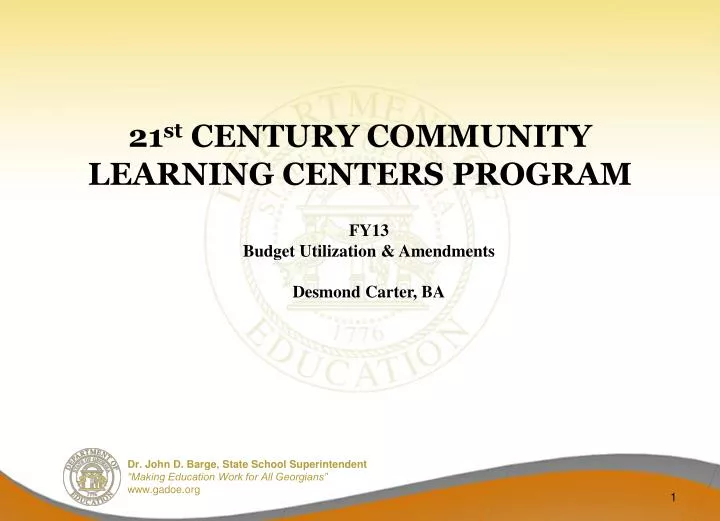 21 st century community learning centers program