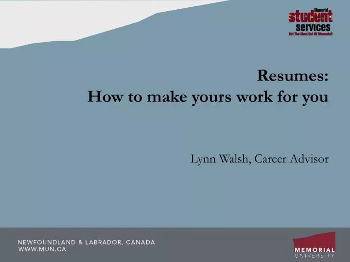 resumes how to make yours work for you