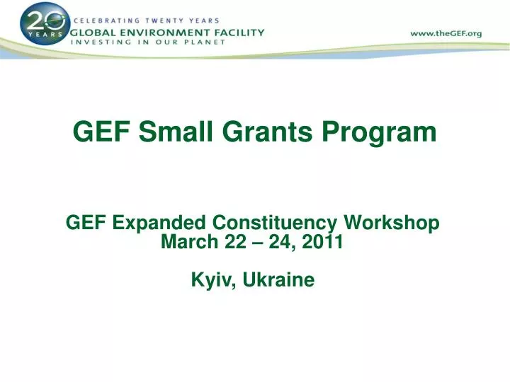 gef small grants program