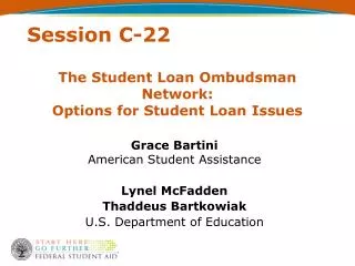 The Student Loan Ombudsman Network: Options for Student Loan Issues