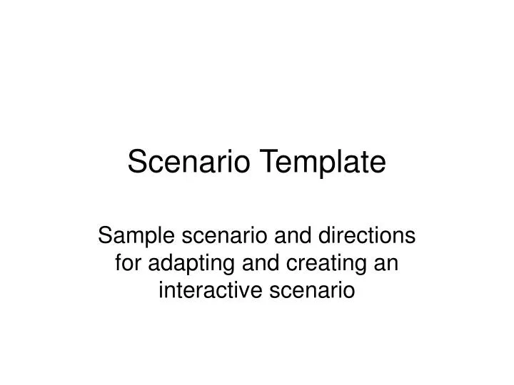 scenario template