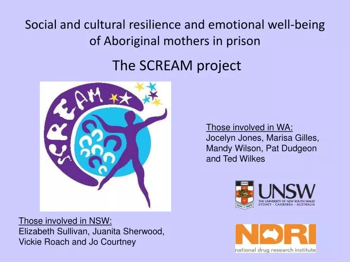 social and cultural resilience and emotional well being of aboriginal mothers in prison