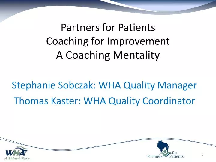 partners for patients coaching for improvement a coaching mentality