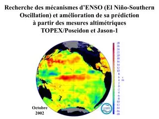 Recherche des mécanismes d’ENSO (El Niño-Southern Oscillation) et amélioration de sa prédiction
