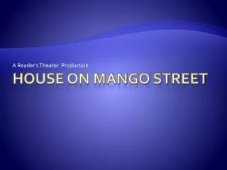 House on Mango Street