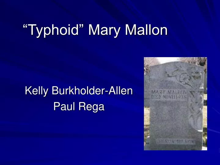 typhoid mary mallon