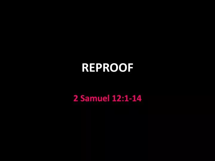 reproof