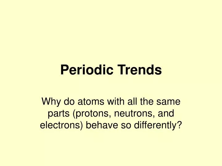 periodic trends