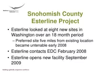 Snohomish County Esterline Project