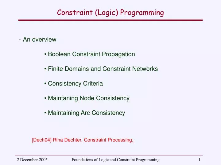 constraint logic programming
