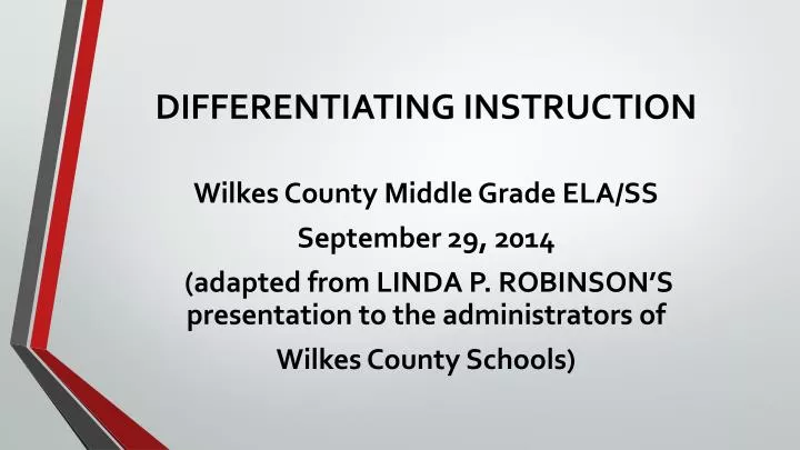 differentiating instruction