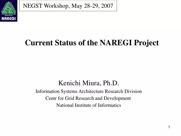 negst workshop may 28 29 2007