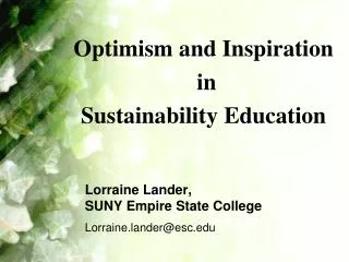 Lorraine Lander, SUNY Empire State College