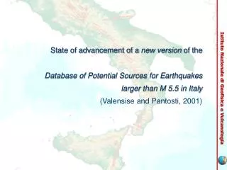 State of advancement of a new version of the Database of Potential Sources for Earthquakes