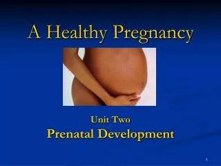 A Healthy Pregnancy