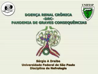 DOENÇA RENAL CRÔNICA -DRC- PANDEMIA DE GRAVES CONSEQUÊNCIAS
