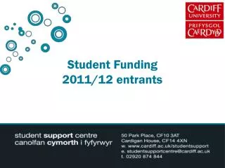 Student Funding 2011/12 entrants